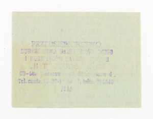 Supply card, October 1988 - M-I (405)