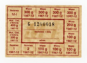 Supply card, December 1987 - M-I (412)