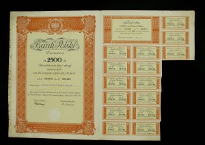 Bank Polski S.A. - registered share for 2,500 zlotys 1934 (862)