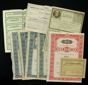II RP, a set of bonds and receipts. Total of 8 pcs. (864)
