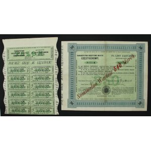 Częstochowa, TKM, 5% list zastawny 250 rubli / 540 marek 1920 (865)