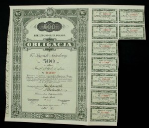 6% National Loan 1934, 500 zloty bond (867)