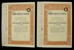 Silesian Mines and Zinc Works, 100 gold 1937, set of 2. (868)
