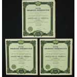 Bank of Cooperative Societies, 500 zloty 1929. set of 3 pcs. (874)