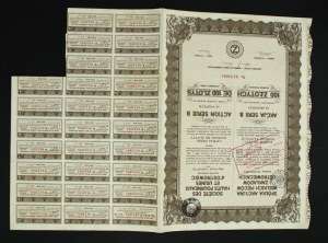 Joint Stock Company of the Blast Furnaces and Ostrowiec Plants, 100 zloty. Total of 2 pcs. (876)