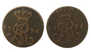 Stanislaw August Poniatowski, a set of pennies. Total of 2 pieces (835)