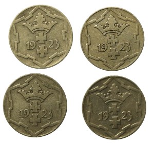 Free City of Danzig, set of 10 fenigs 1923. total of 4 pcs. (836)