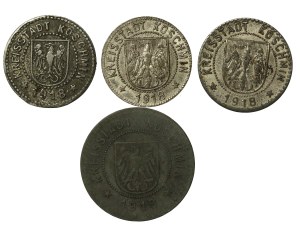 Kozmin/Koschmin, set of 10 - 50 fenig 1918. total of 4 pcs. (837)