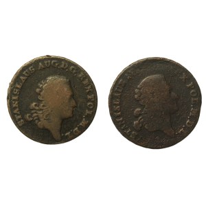 Stanisław August Poniatowski, zestaw trojaków z lat 1766 i 1779. Razem 2 sztuki (842)