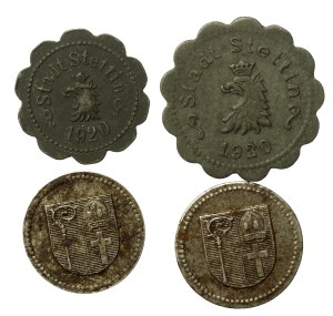 Szczecin and Kwidzyn, a set of coins. Total of 4 pcs. (843)