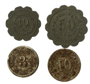 Szczecin and Kwidzyn, a set of coins. Total of 4 pcs. (843)