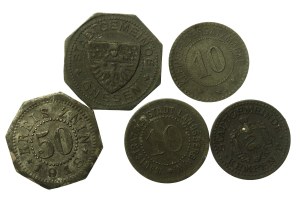 Gniezno, Żnin, Kępno, Gorzów Wlkp. coin set. Total of 5 pcs. (846)
