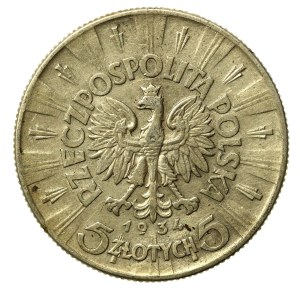 Second Republic, 5 gold 1934 Pilsudski (886)