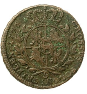 Stanislaw August Poniatowski, Trojak 1766 G, Cracow, Armourer (928)