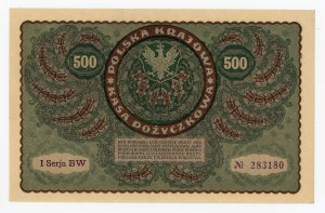II RP, 500 mkp 1919 1st Series BW (427)