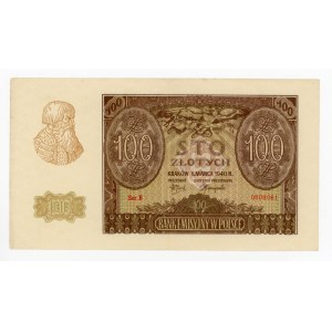 GG, 100 złotych 1940 B - Fałszerstwo ZWZ (430)