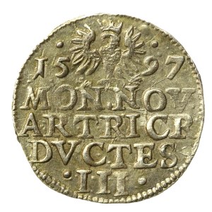 Śląsk - Księstwo Cieszyńskie, Adam Wacław, 3 krajcary 1597, Cieszyn - rzadkie (713)