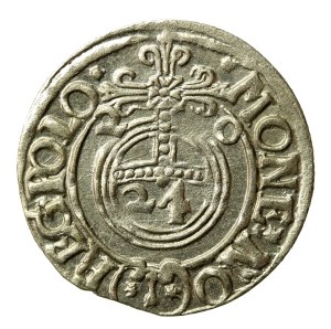 Sigismund III Vasa, Half-track 1620, Bydgoszcz - Saxon in oval shield (723)