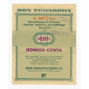 Pewex, 1 cent 1960 Al - bez klauzuli (376)