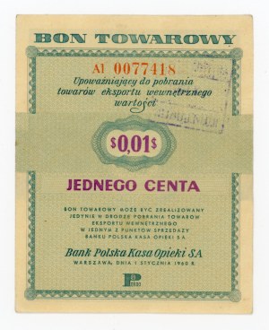 Pewex, 1 cent 1960 Al - no clause (376)
