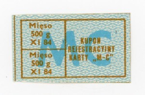 Supply card, November 1984 - MC (381)