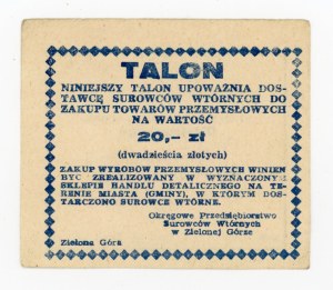 Recycled paper voucher - Zielona Gora province, 20 zlotys (384)