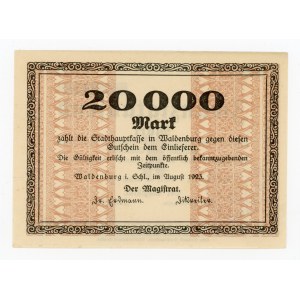 Wałbrzych/Waldenburg, 20.000 marek 1923 (389)
