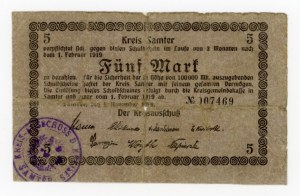 Szamotuły/Samter, 5 marks 1918 (390)