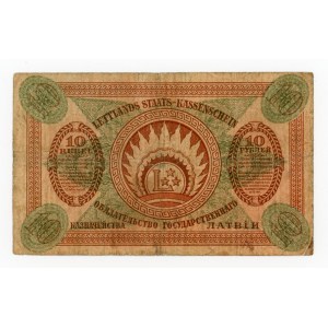 Łotwa, 10 Rubli 1919 (1019)