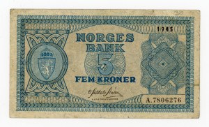 Norway, 5 kroner 1945 (1024)