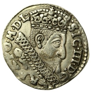 Sigismund III Vasa, Trojak 1598, Bydgoszcz, abbreviated date on the left side of the Lewart coat of arms (573)