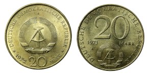Germany, GDR, set of 20 marks 1972-1973. total of 2 pcs. (579)