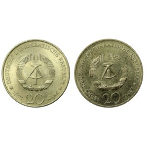Niemcy, NRD, zestaw 20 marek 1971. Razem 2 szt. (580)