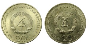Germany, GDR, set of 20 marks 1971. total of 2 pcs. (580)
