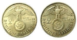 Germany, Third Reich, set of 2 marks 1939. total of 2 pcs. (581)