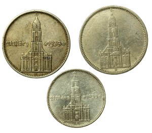 Germany, Third Reich, set of 2 and 5 marks 1934. total of 3 pcs. (582)