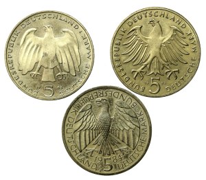 Germany, FRG, set of 5 marks 1983-1984. total of 3 pcs. (583)