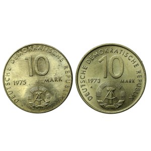 Niemcy, NRD, zestaw 10 marek 1973-1975. Razem 2 szt. (584)