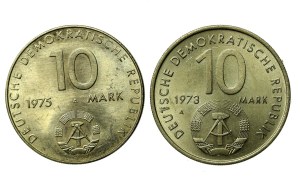 Germany, GDR, set of 10 marks 1973-1975. total of 2 pcs. (584)