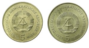 Germany, GDR, set of 5 marks 1971-1972. total of 2 pcs. (586)