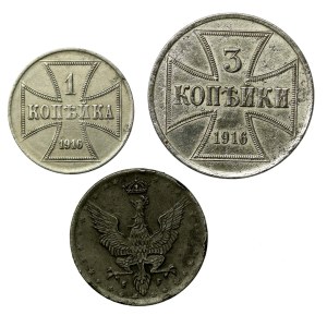 Ober-Ost and the Kingdom of Poland, set of 3 pcs. (589)