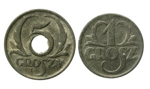 GG, Set of 1-5 pennies 1939 (590)