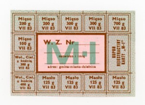 Supply card, July 1983 - M-I (1074)