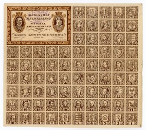 Warsaw, quota card 1921 - post of kings (1085)