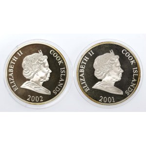 Wyspy Cooka, zestaw 1 dolar 2001-2002, Mundial. Razem 2 szt (471)