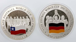Cook Islands, $1 set 2001-2002, Mundial. Total of 2 pcs (471)