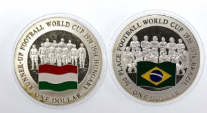 Cook Islands, $1 set 2001-2002, Mundial. Total of 2 pieces (472)