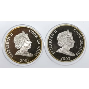 Wyspy Cooka, zestaw 1 dolar 2001-2002, Mundial. . Razem 2 sztuki (473)