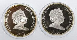 Cook Islands, $1 set 2001-2002, Mundial. . 2 pieces total (473)