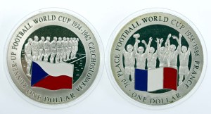 Cook Islands, $1 set 2001-2002, Mundial. . 2 pieces total (473)